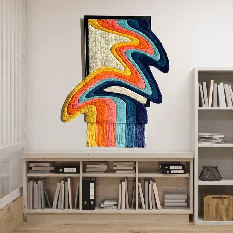 FLOW – Hand-Tufted Abstract Wall Sculpture