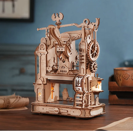 Classic Printing Press 3D Wooden Puzzle