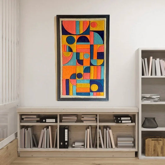 COLOR_RIDDLE – Hand-Tufted Abstract Wall Sculpture