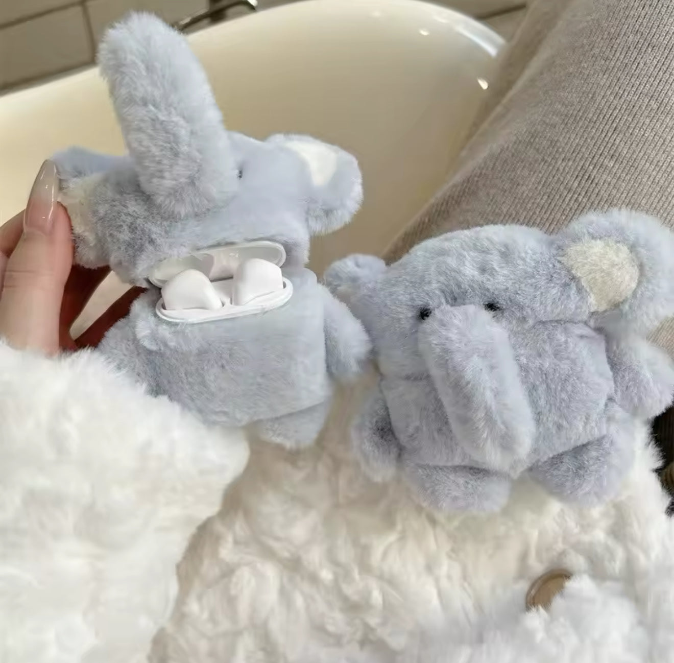 🐻Plushie teddy AirPods case🐘