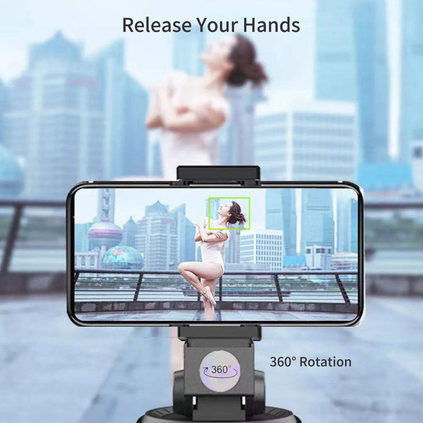 360 Auto Face Tracking Rotating Wireless Bluetooth Phone Holder