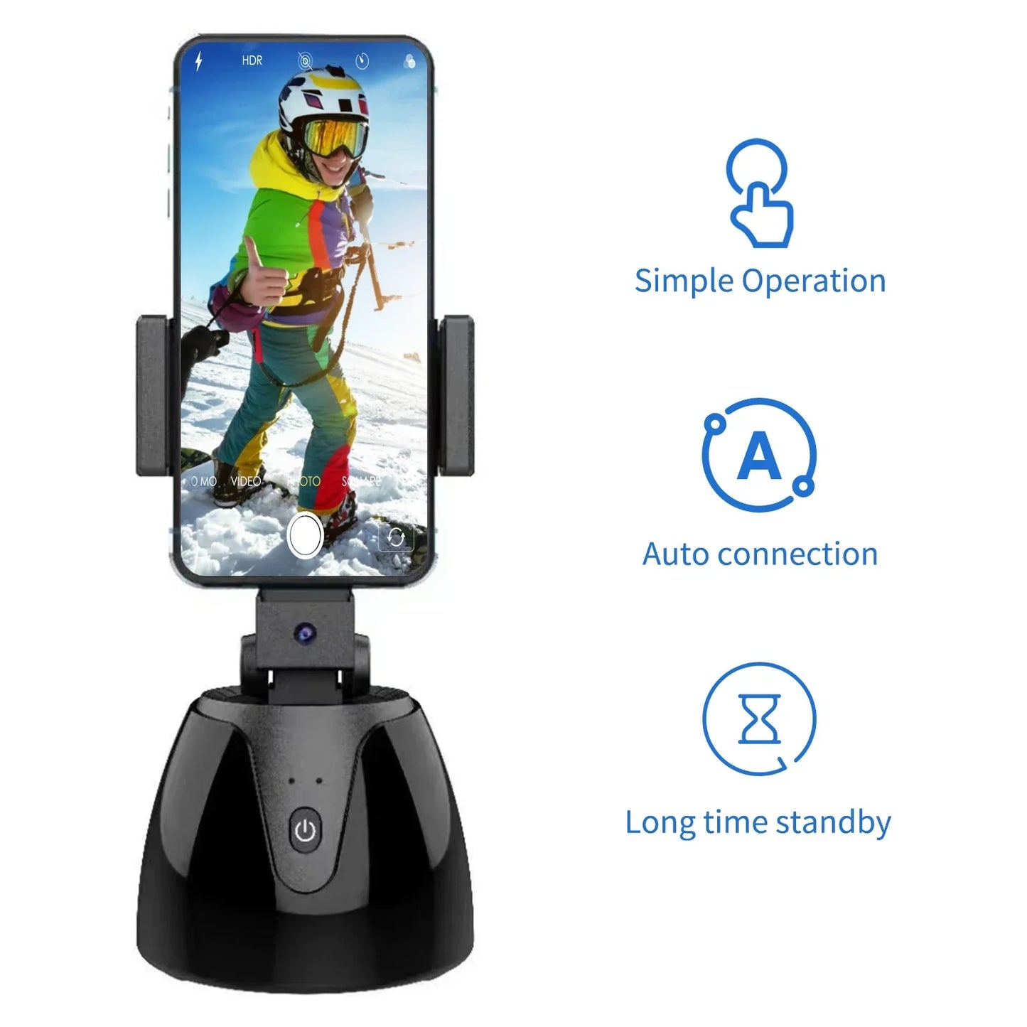 360 Auto Face Tracking Rotating Wireless Bluetooth Phone Holder