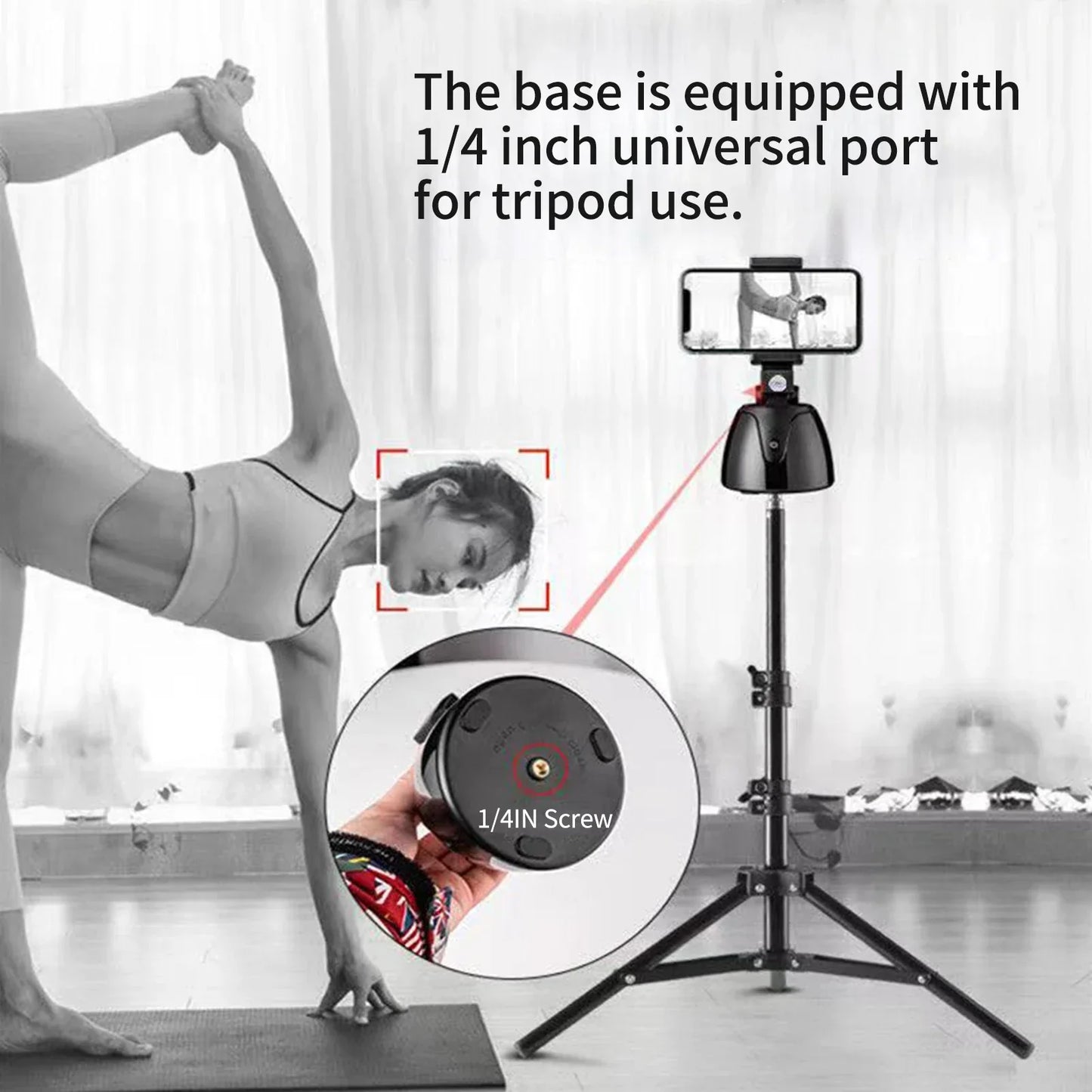 360 Auto Face Tracking Rotating Wireless Bluetooth Phone Holder