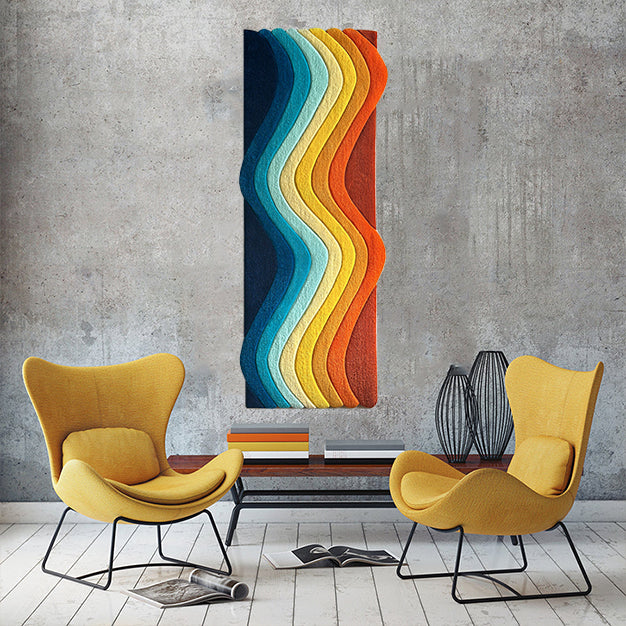 WAVES – Hand-Tufted Abstract Wall Sculpture